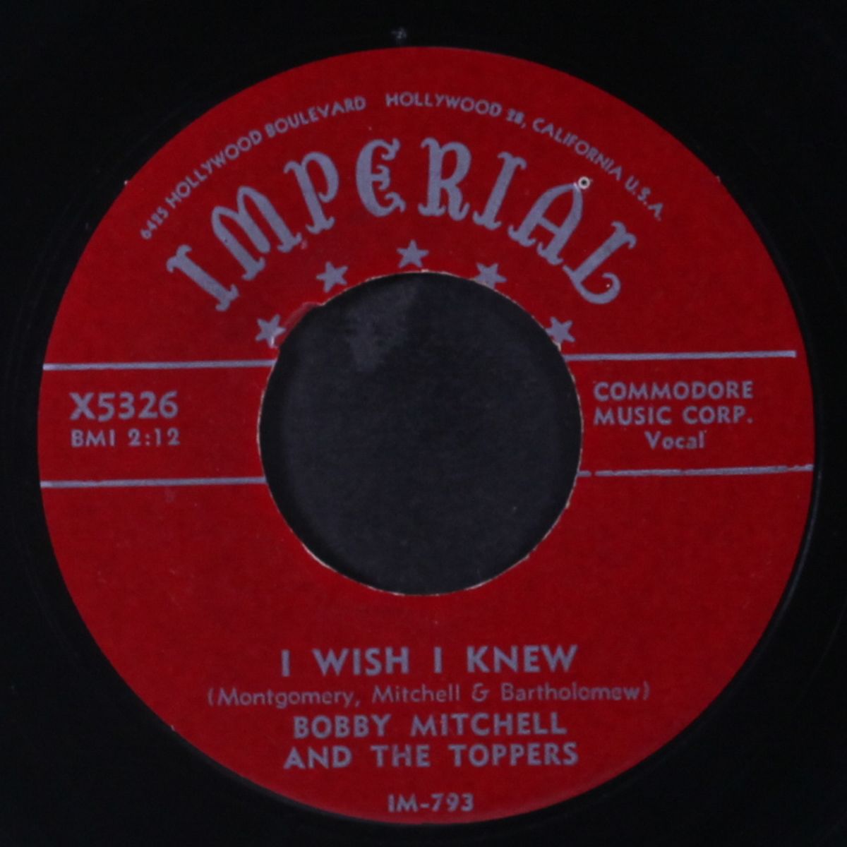 i wish i knew / nothing sweet as you by BOBBY MITCHELL & TOPPERS