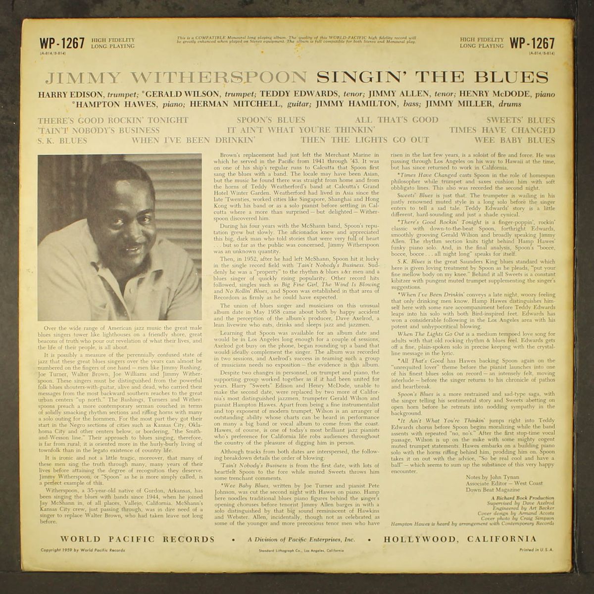 singin' the blues by JIMMY WITHERSPOON