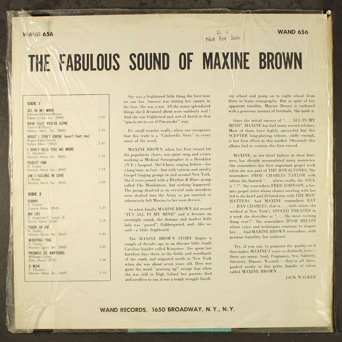 the fabulous sound of maxine brown by MAXINE BROWN
