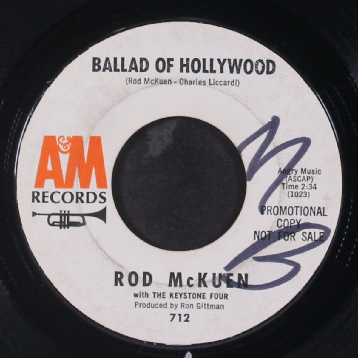 ballad of hollywood / hi lonesome by ROD MCKUEN