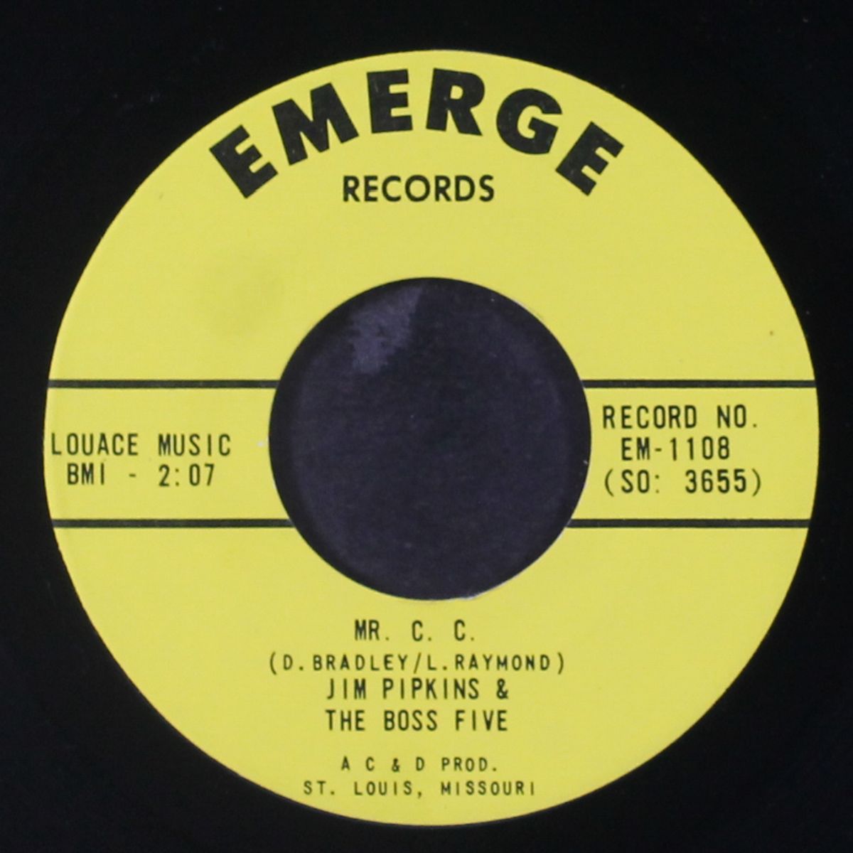 mr. c.c. / i'm just a lonely guy by JIM PIPKINS & BOSS FIVE