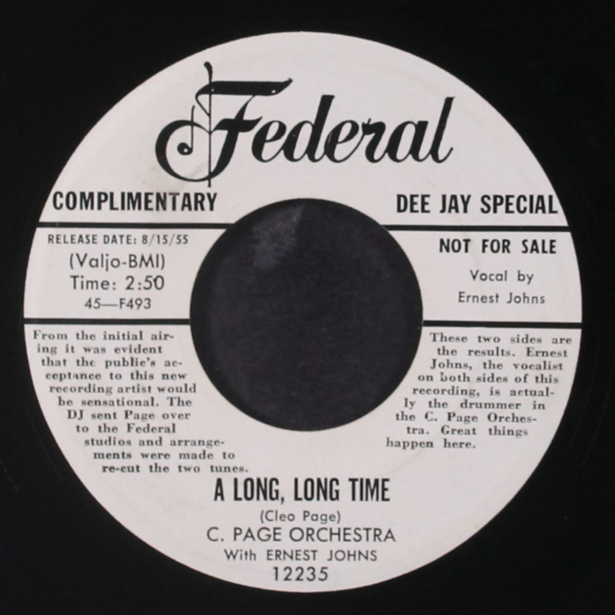 aline / a long, long time ago by CLEO PAGE & ERNEST JOHNS