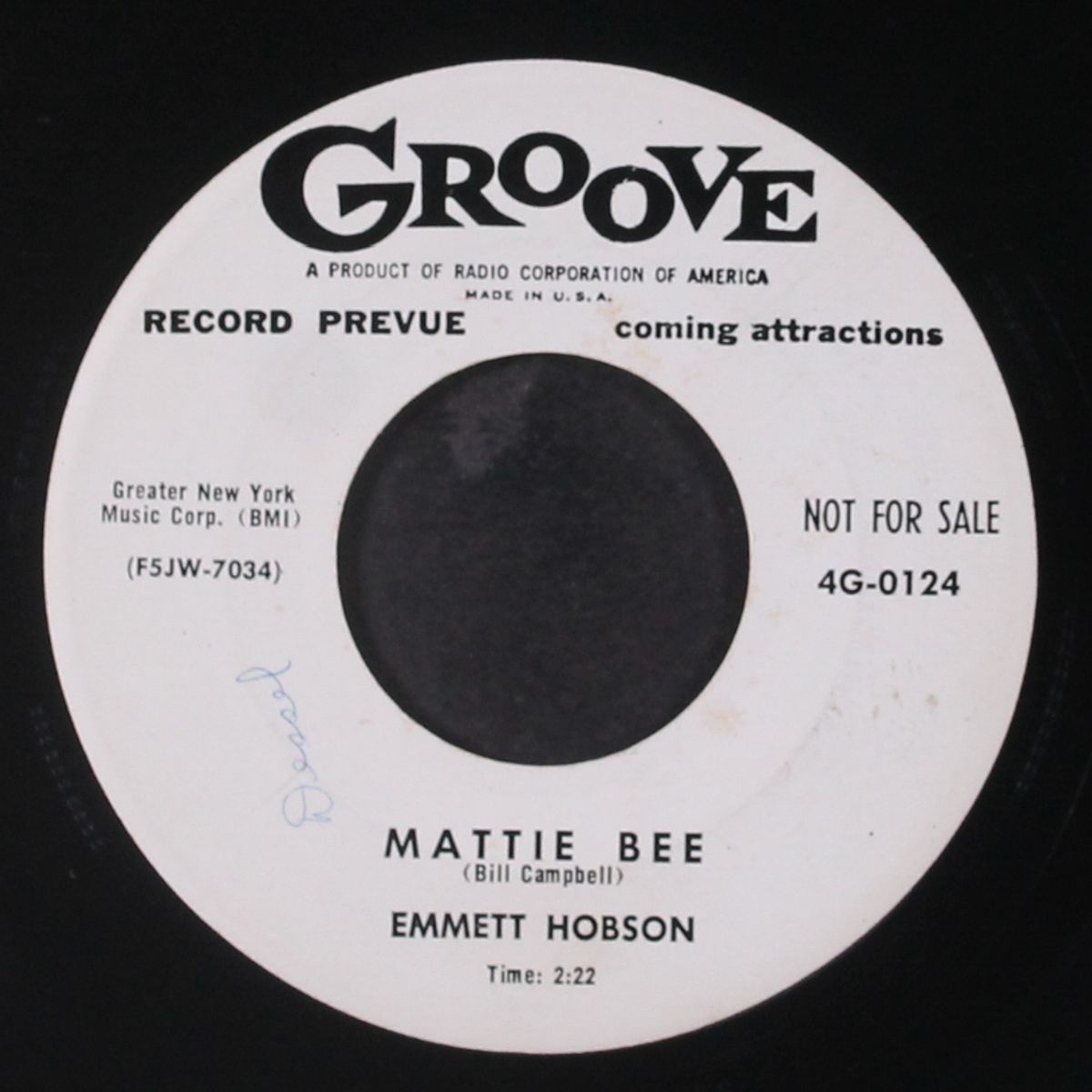 mattie bee / where is joe? by EMMETT HOBSON