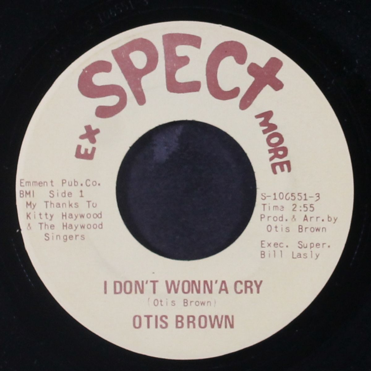 i don't wonn'a cry / the willie bop by OTIS BROWN