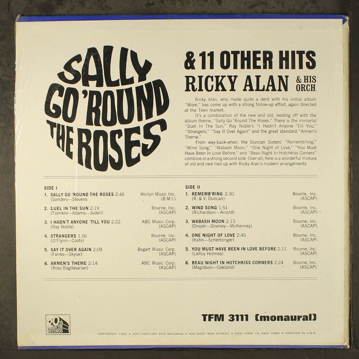 sally go round the roses by RICKY ALAN