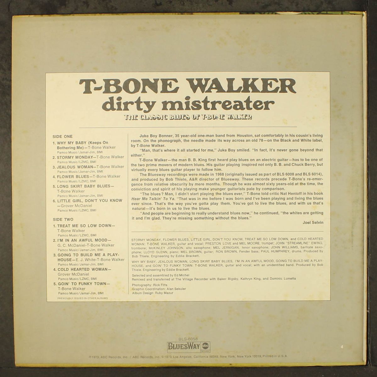 dirty mistreater by T-BONE WALKER