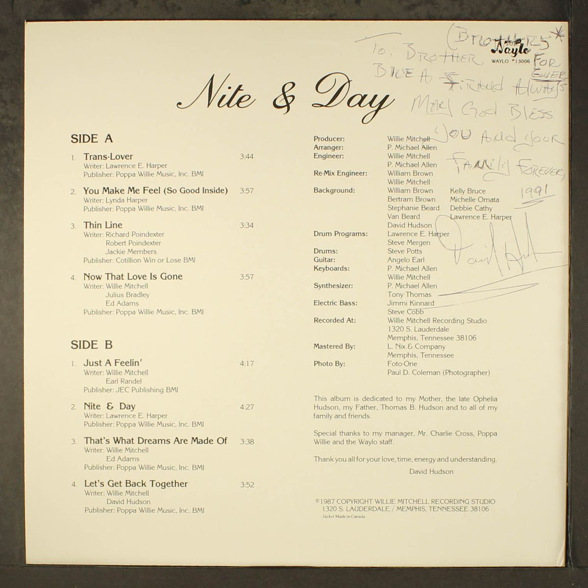 nite & day by DAVID HUDSON