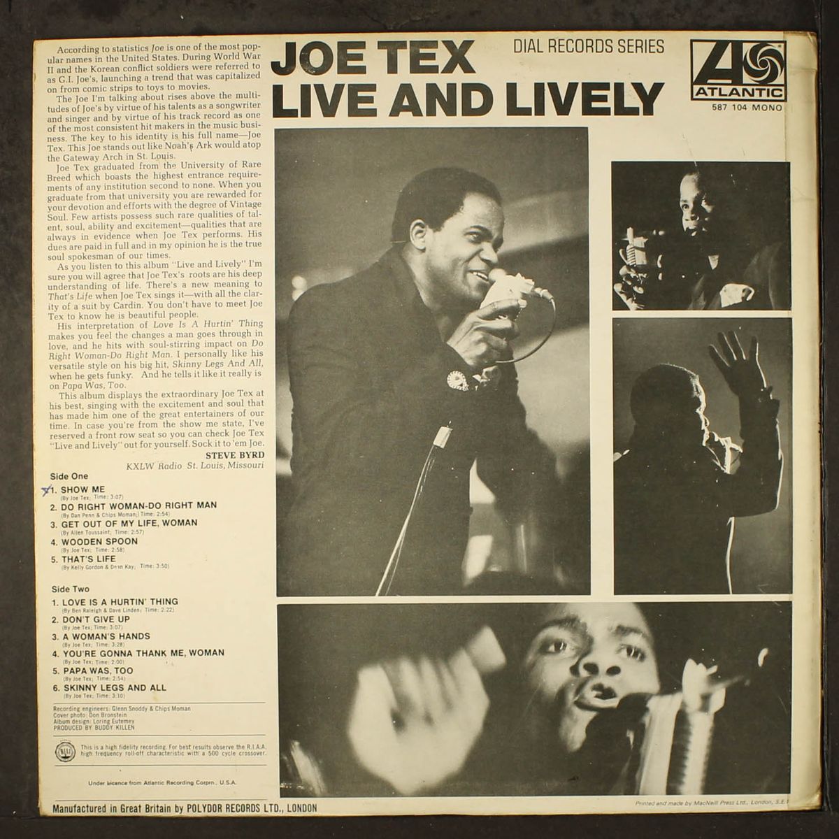 live and lively by JOE TEX
