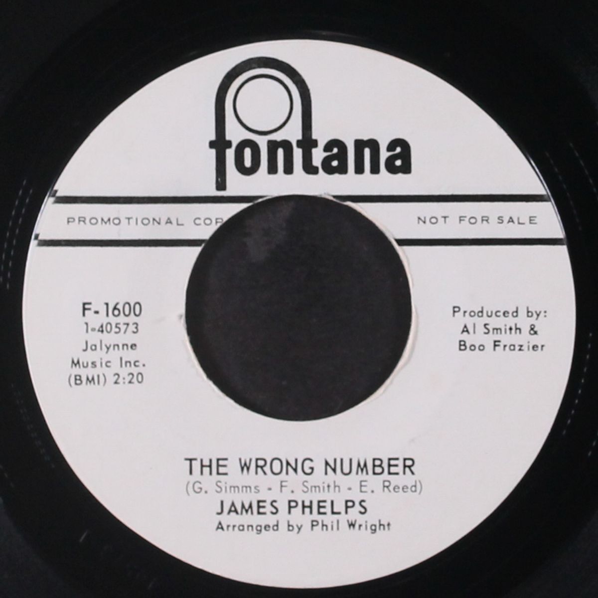 fabulous one / the wrong number by JAMES PHELPS