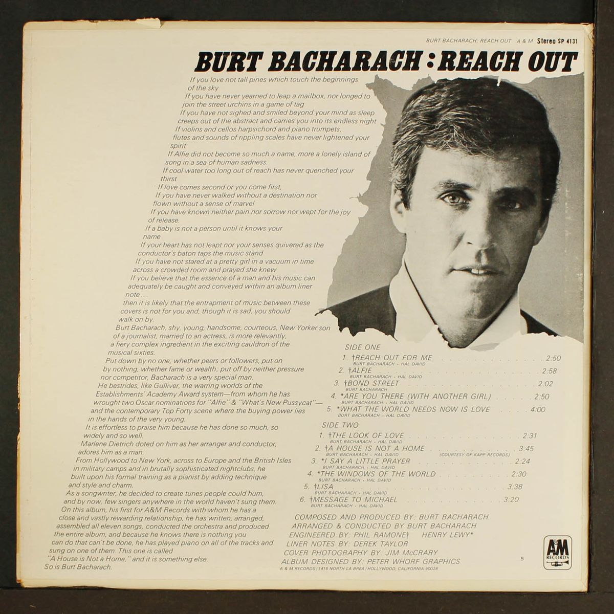 reach out by BURT BACHARACH