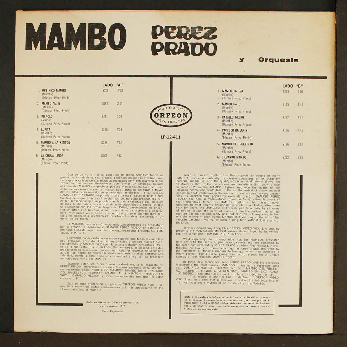 mambo by PEREZ PRADO