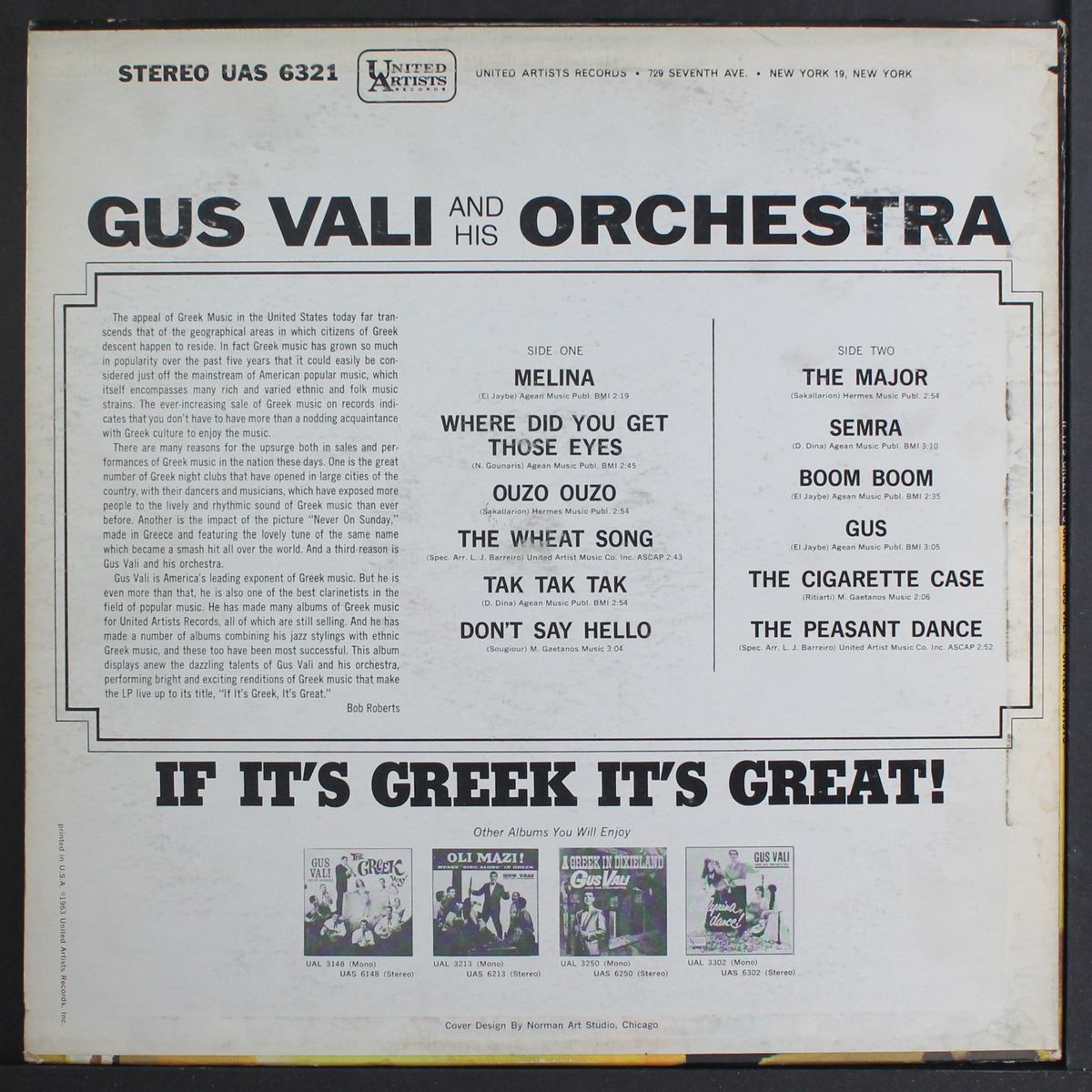 if it's greek, it's great by GUS VALI