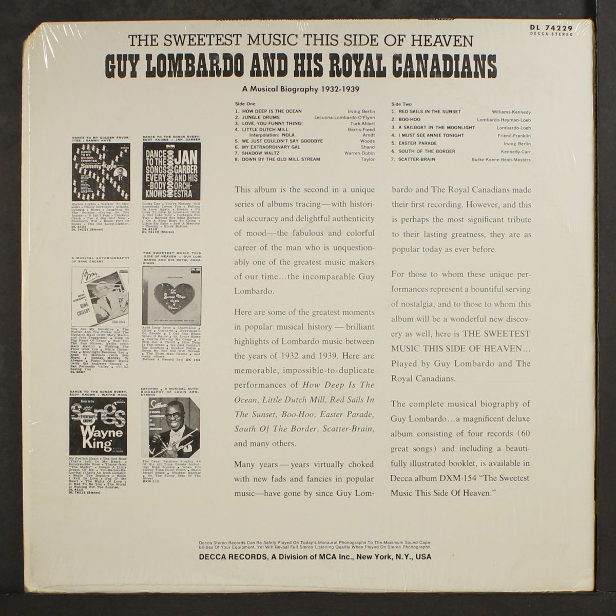the sweetest music this side of heaven by GUY LOMBARDO