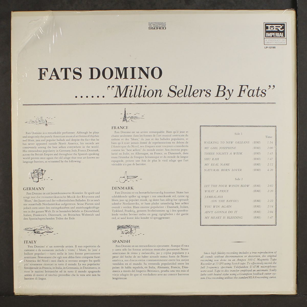 million sellers by fats by FATS DOMINO