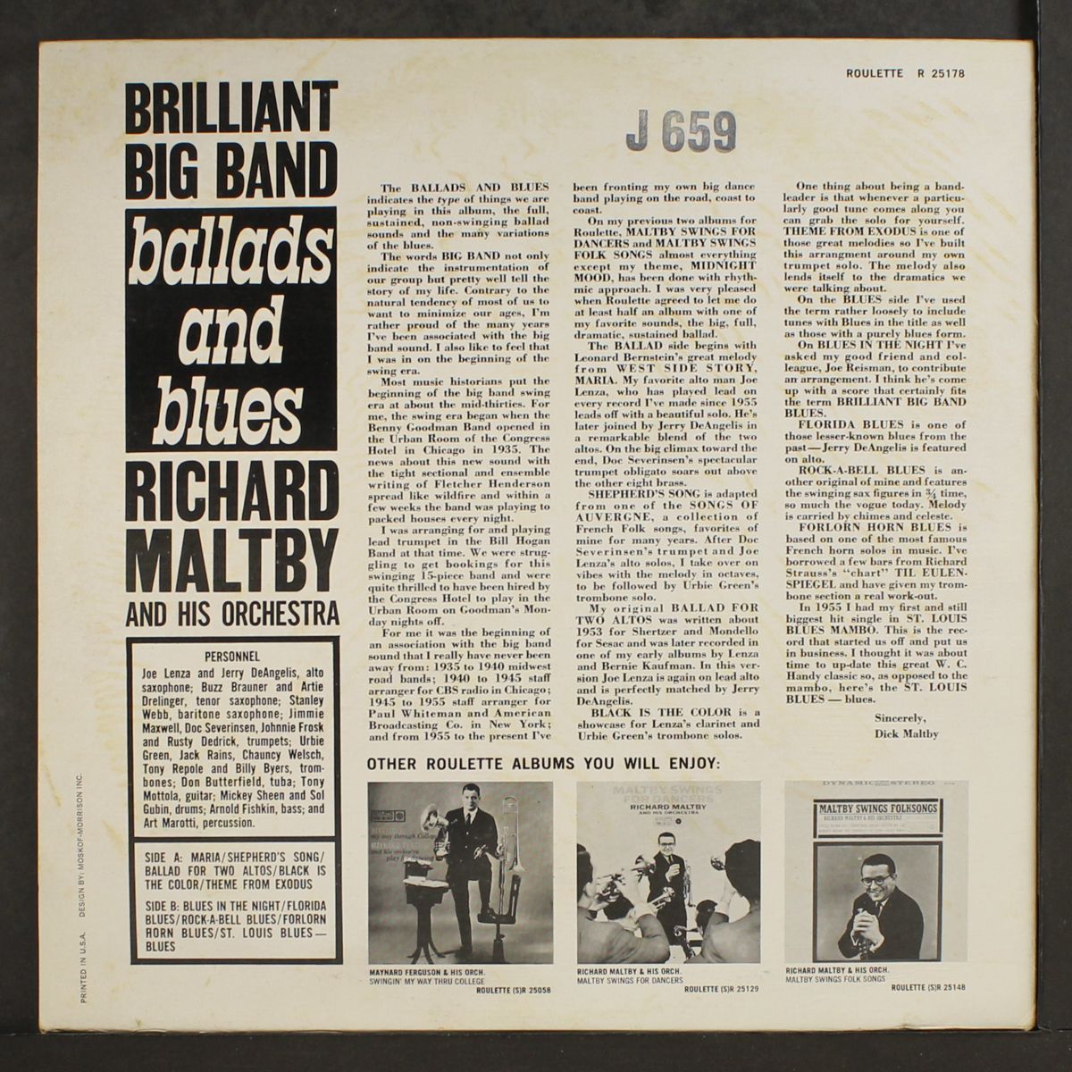 brilliant big band ballads and blues by RICHARD MALTBY