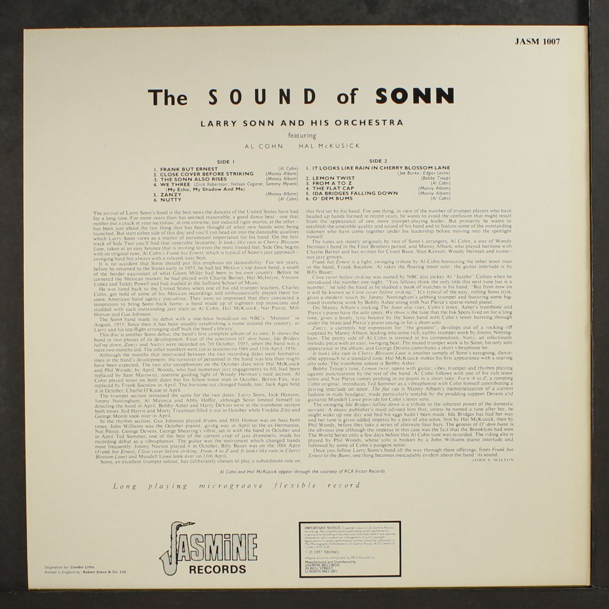 the sound of sonn by LARRY SONN