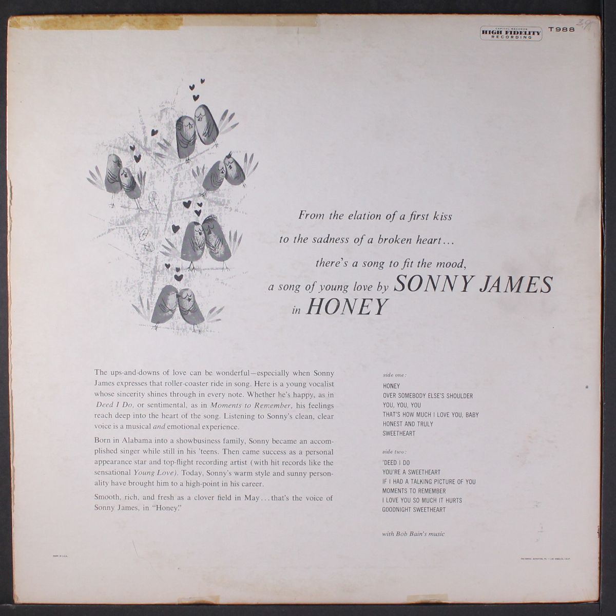 honey! by SONNY JAMES