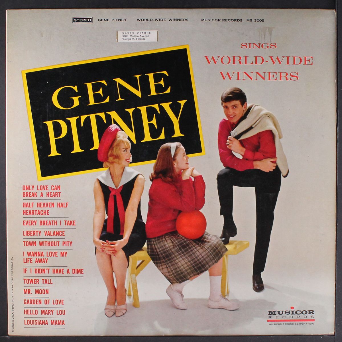 sings world-wide winners by GENE PITNEY
