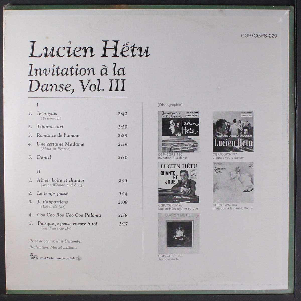 invitation a la danse vol 3 by LUCIEN HETU