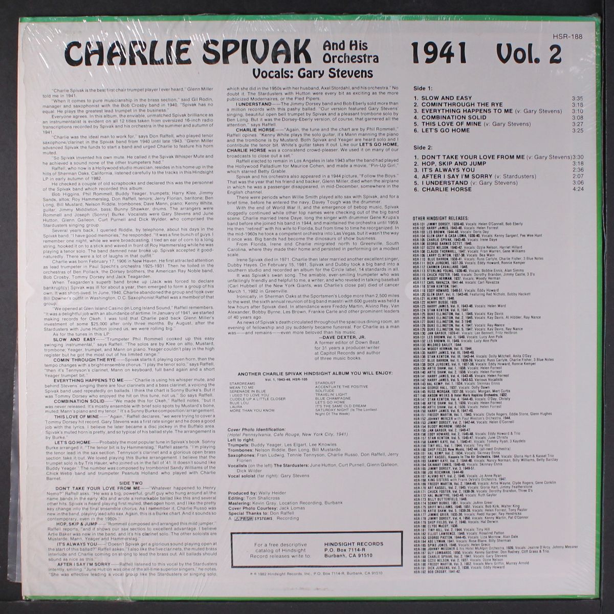 the uncollected vol. 2 1941 by CHARLIE SPIVAK