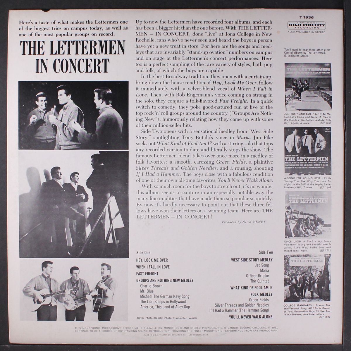 in concert by LETTERMEN