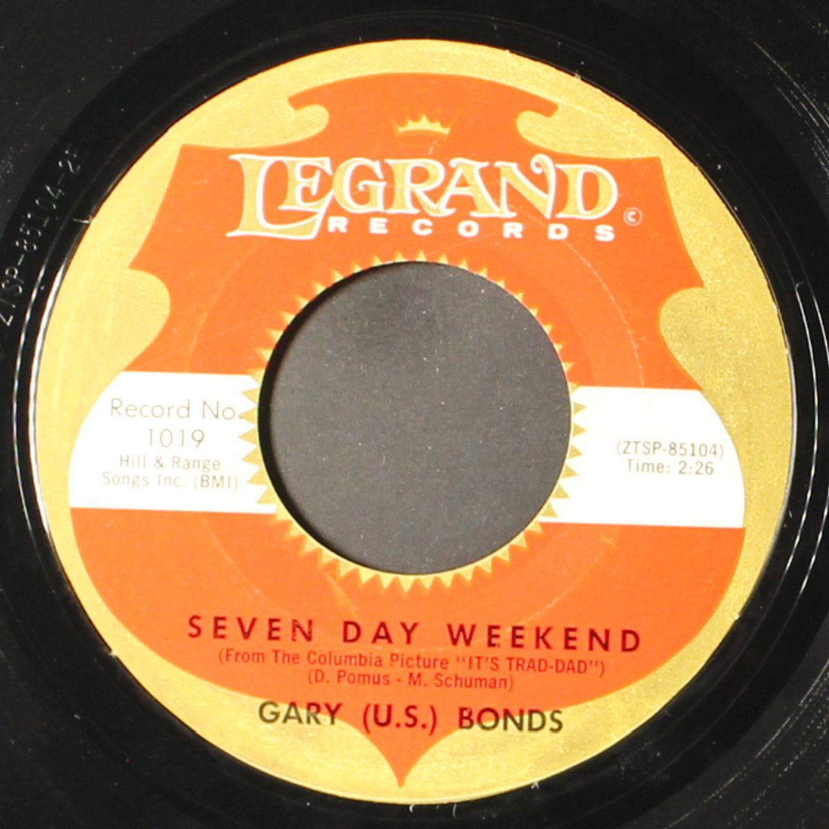 seven day weekend / gettin' a groove by GARY 'U.S.' BONDS