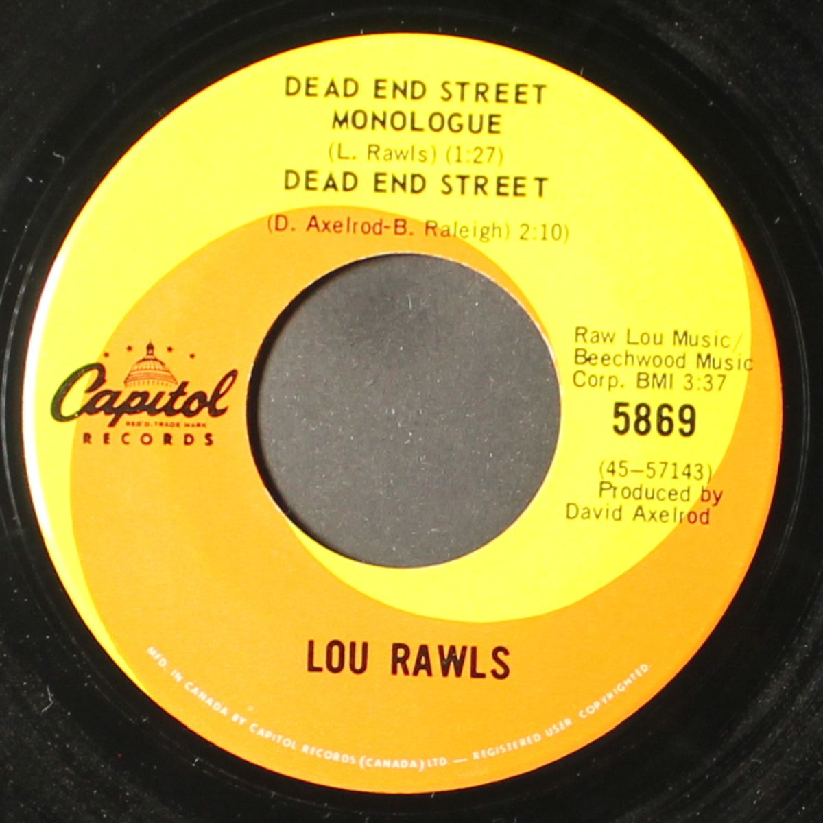 dead end street / yes it hurts doesn't it by LOU RAWLS
