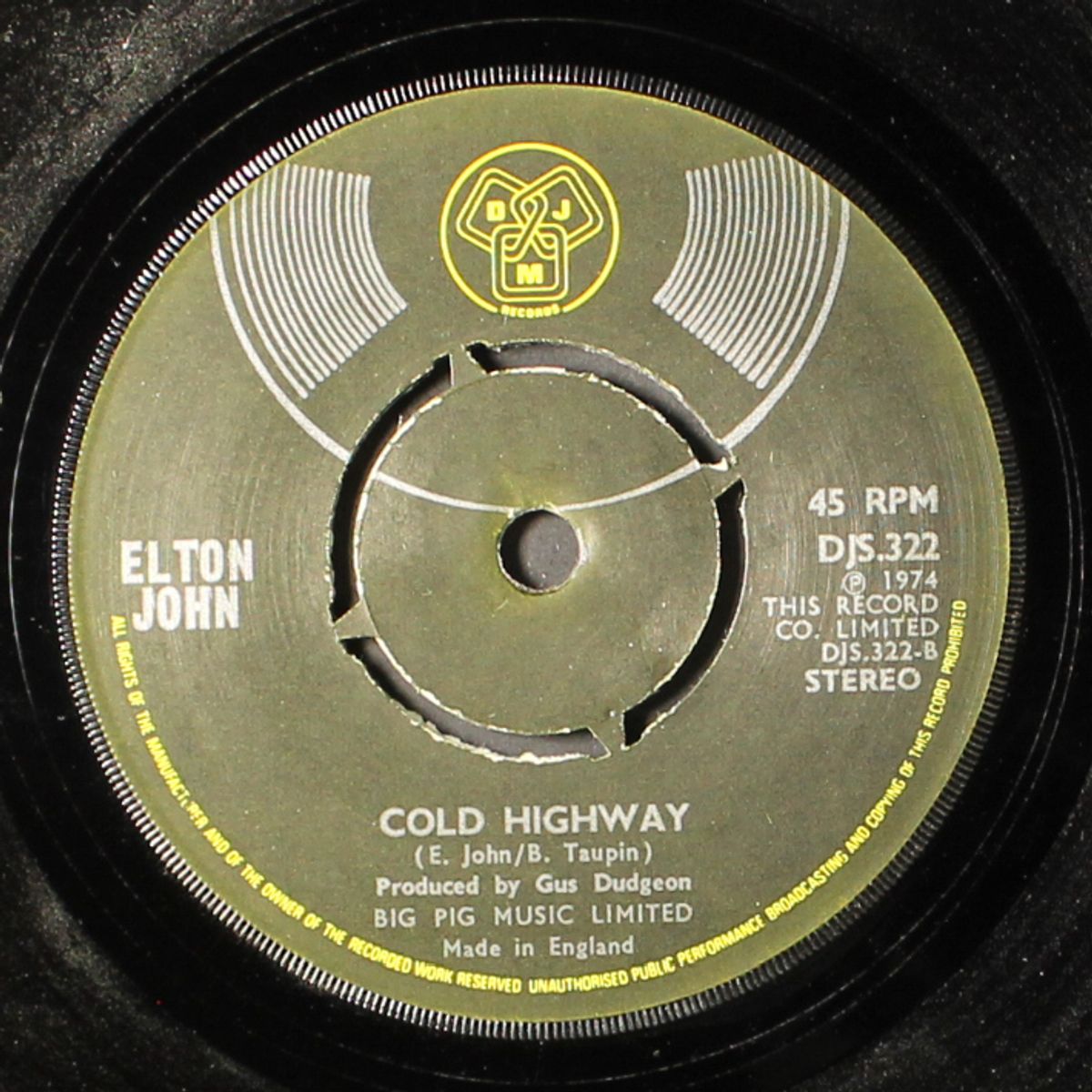 the bitch is back / cold highway by ELTON JOHN