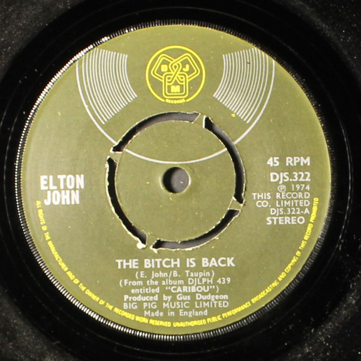 the bitch is back / cold highway by ELTON JOHN
