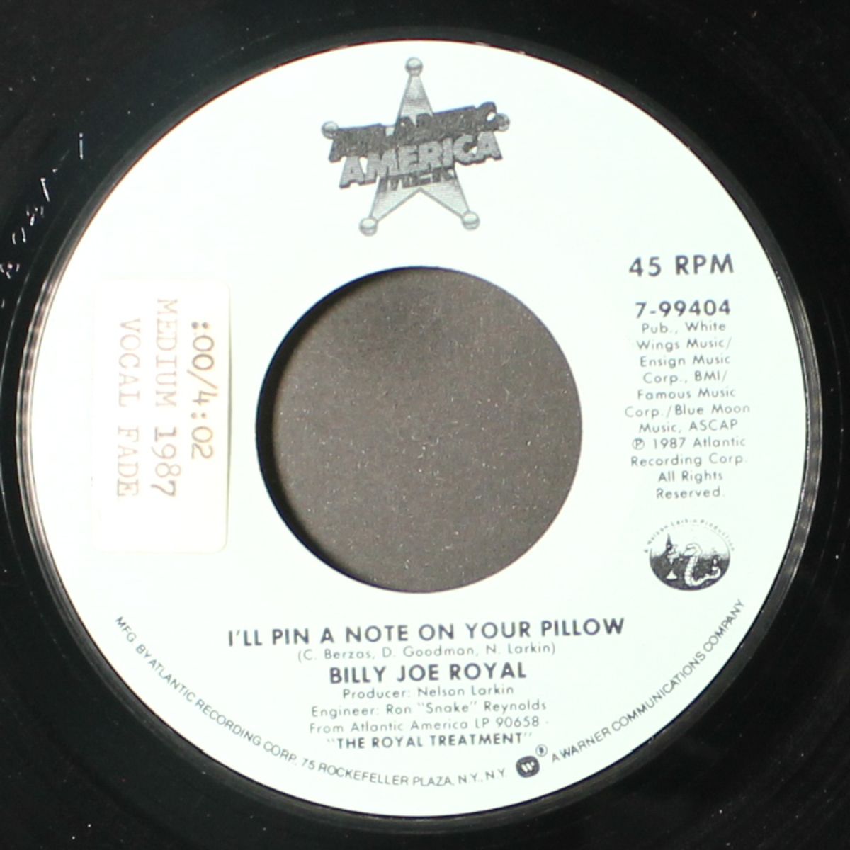 i'll pin a note on your pillow by BILLY JOE ROYAL