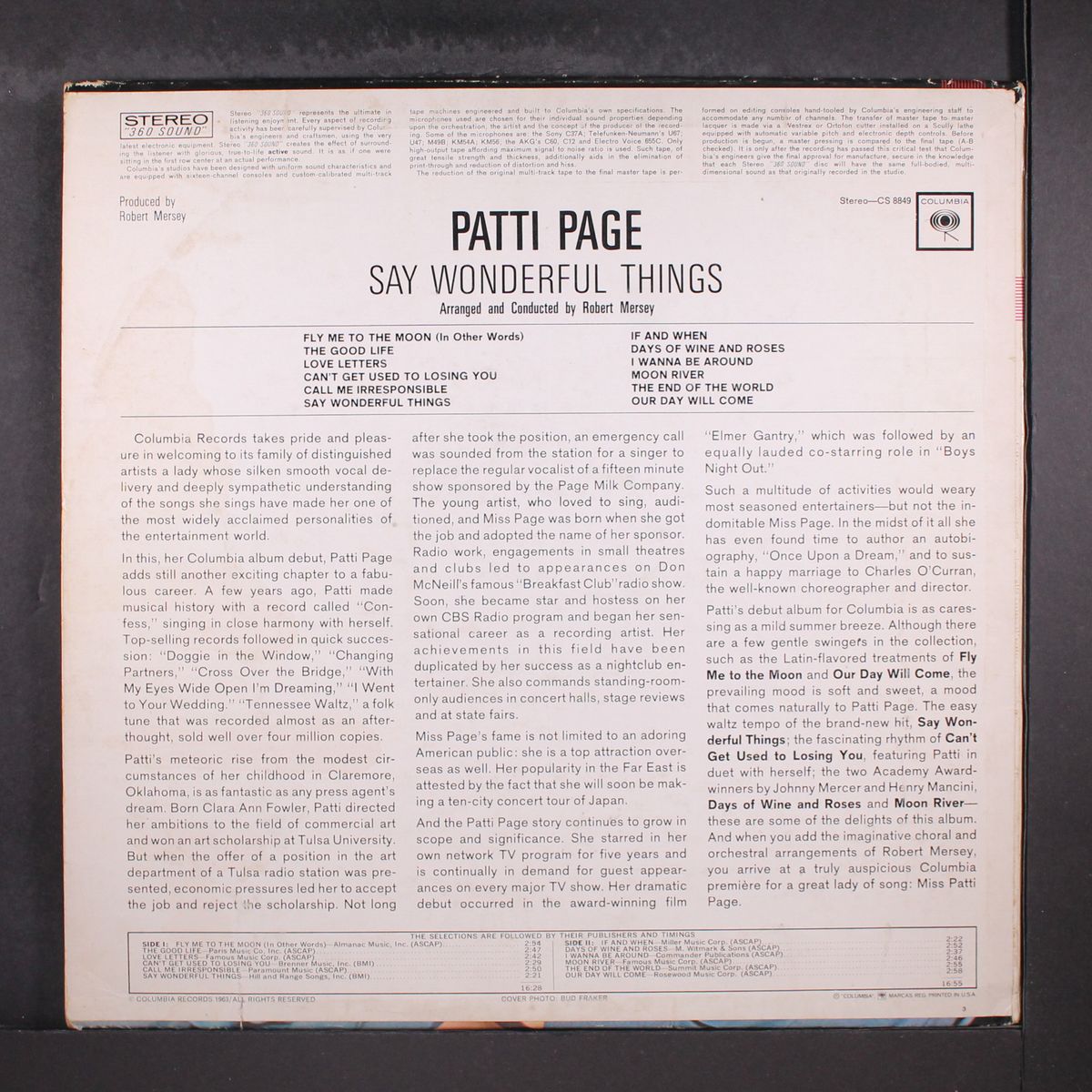 say wonderful things by PATTI PAGE