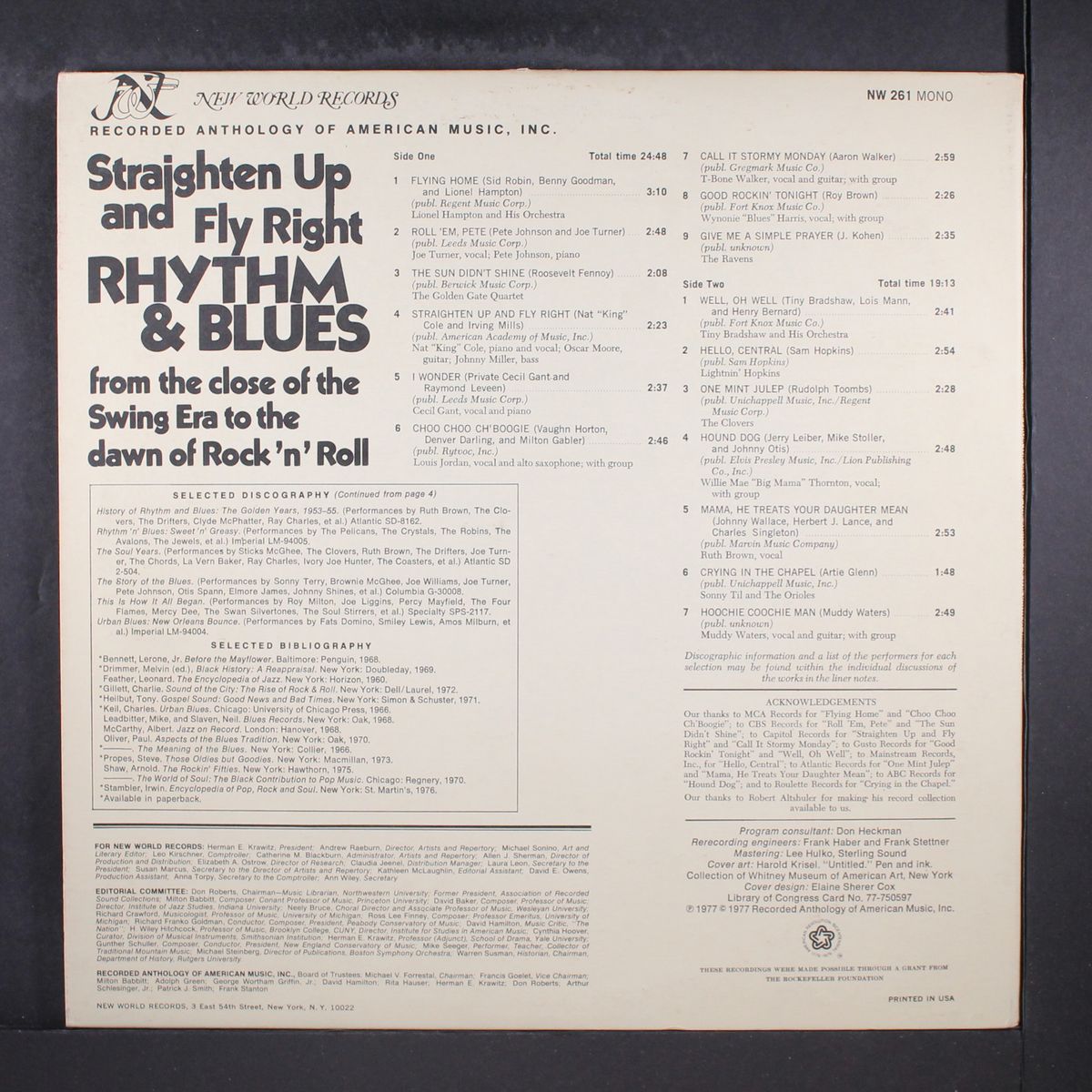 straighten up and fly right; rhythm & blues by VARIOUS