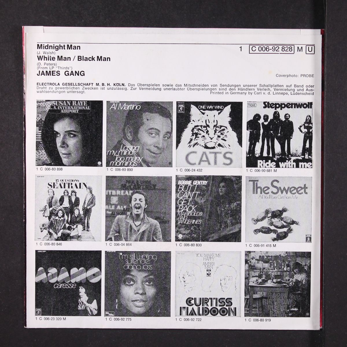 midnight man / white man / black man by JAMES GANG