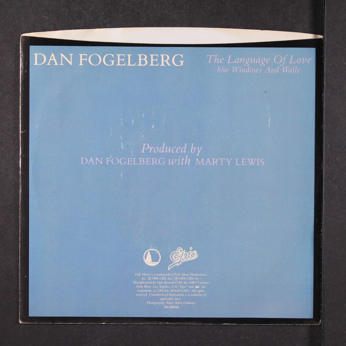the language of love / windows and walls by DAN FOGELBERG
