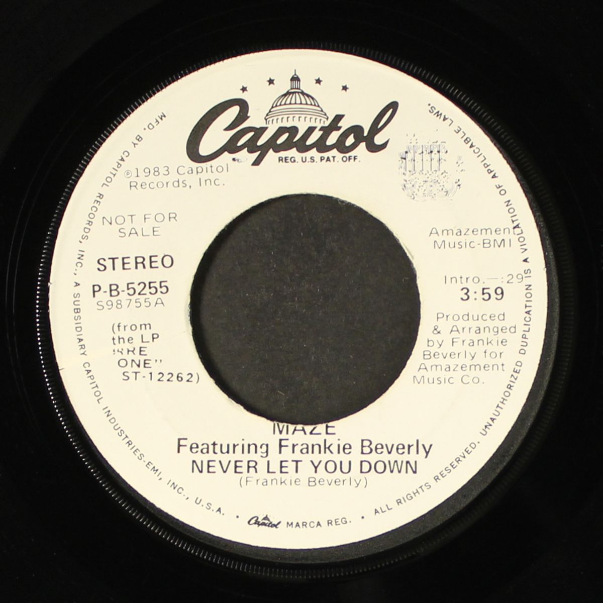 never let you down by MAZE
