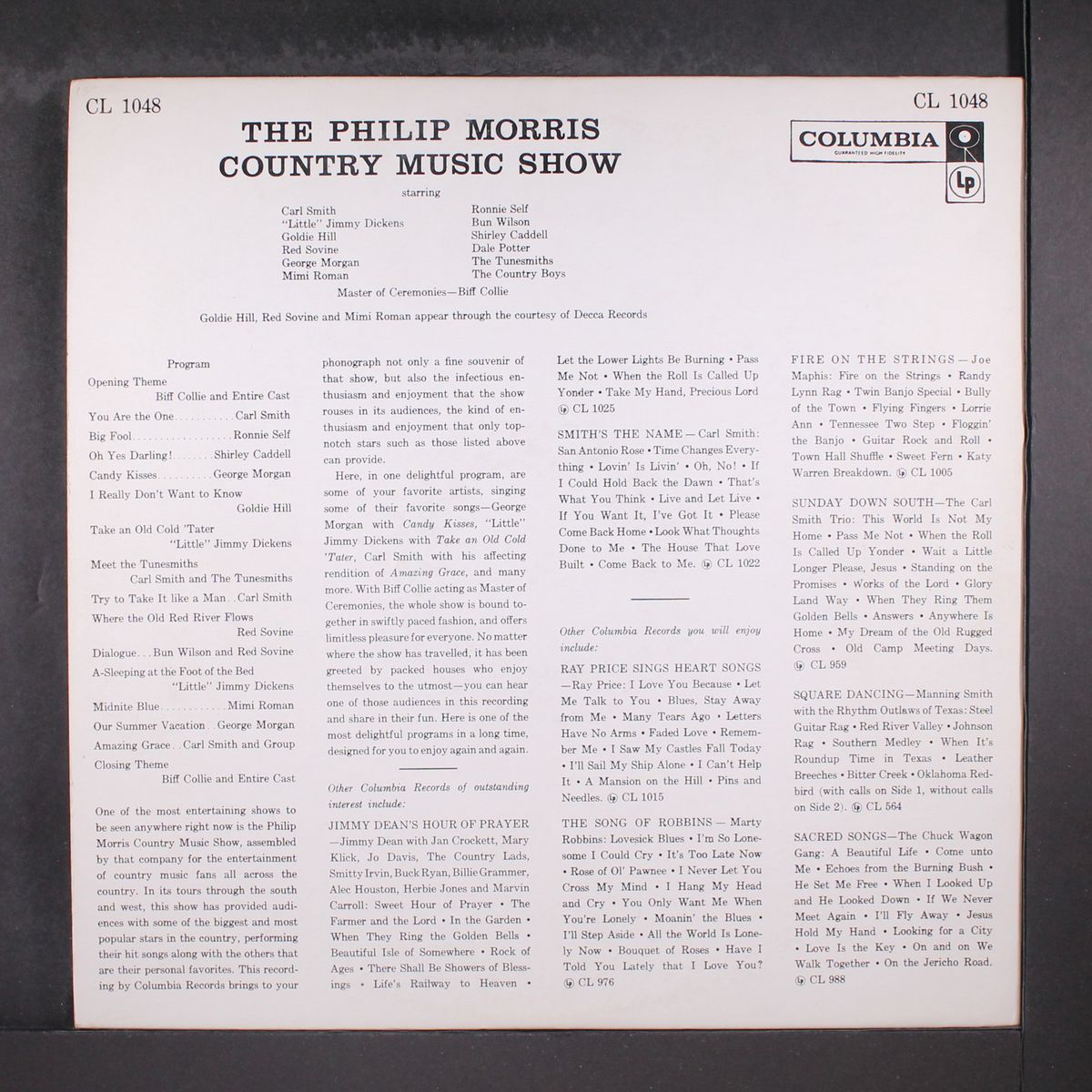 the philip morris country music show by VARIOUS