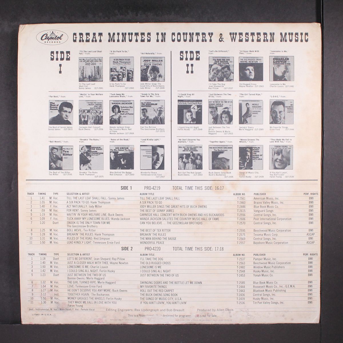great minutes in country & western music by VARIOUS