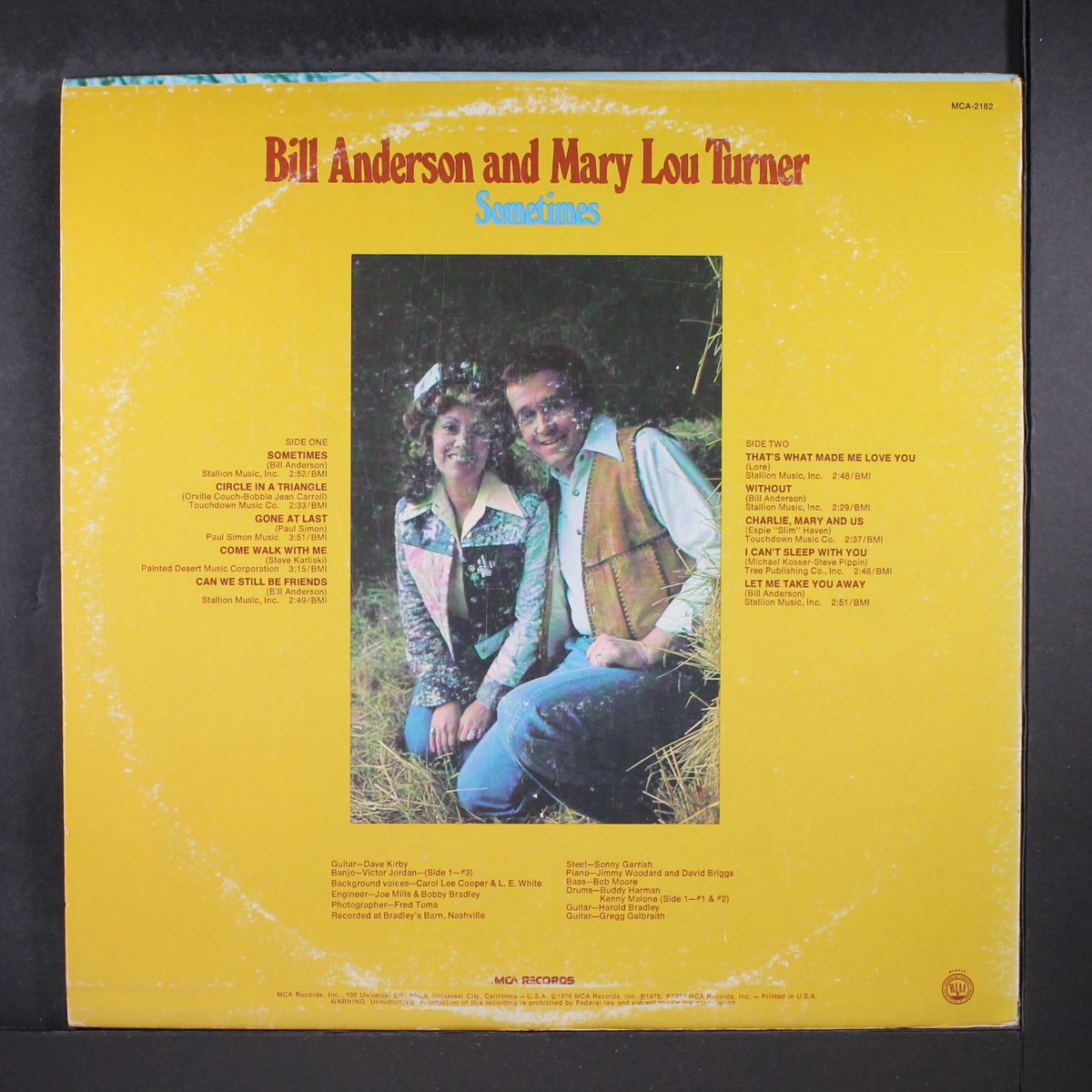 sometimes by BILL ANDERSON & MARY LOU TURNER