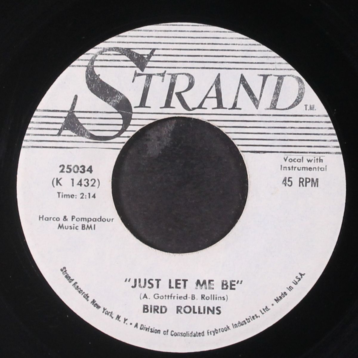 i need some lovin' tonight / just let me be by BIRD ROLLINS