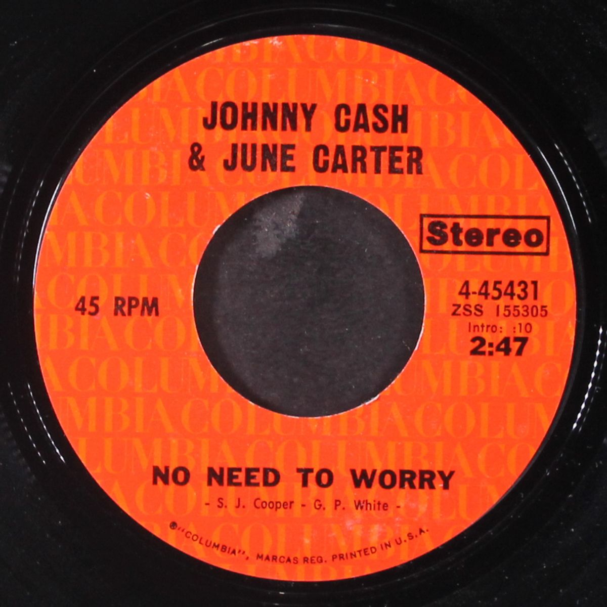 no need to worry by JOHNNY CASH & JUNE CARTER