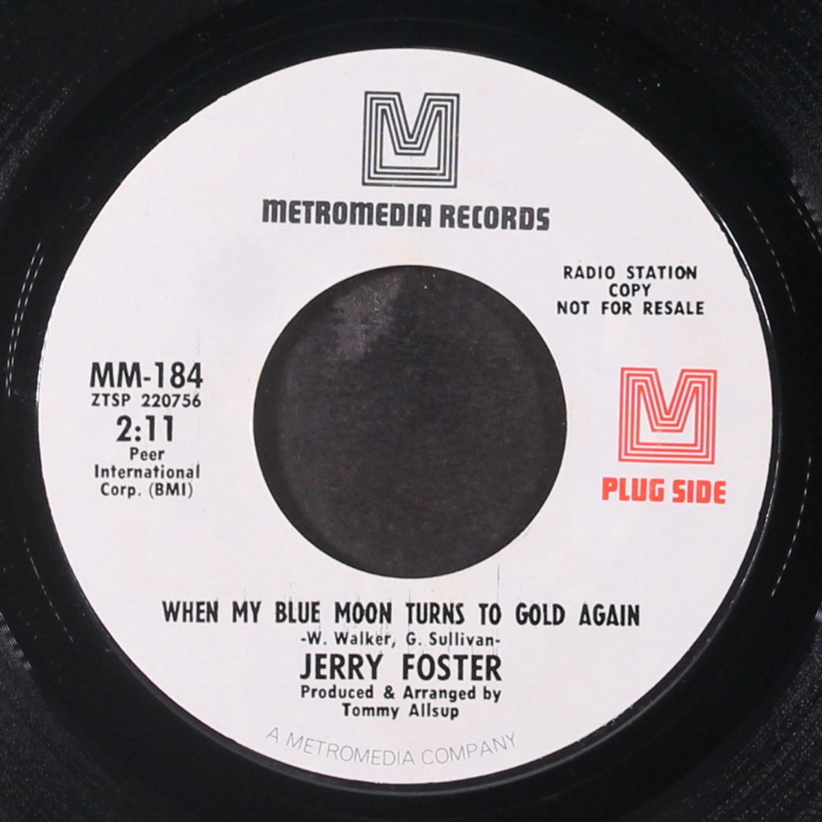 when my blue moon turns to gold again by JERRY FOSTER
