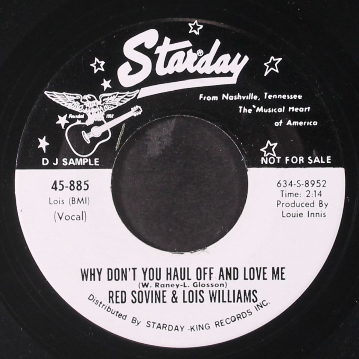 castle of shame / why don't you haul off and love me by RED SOVINE & LOIS WILLIAMS