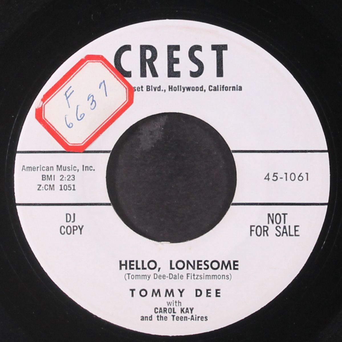 the chair / hello, lonesome by TOMMY DEE