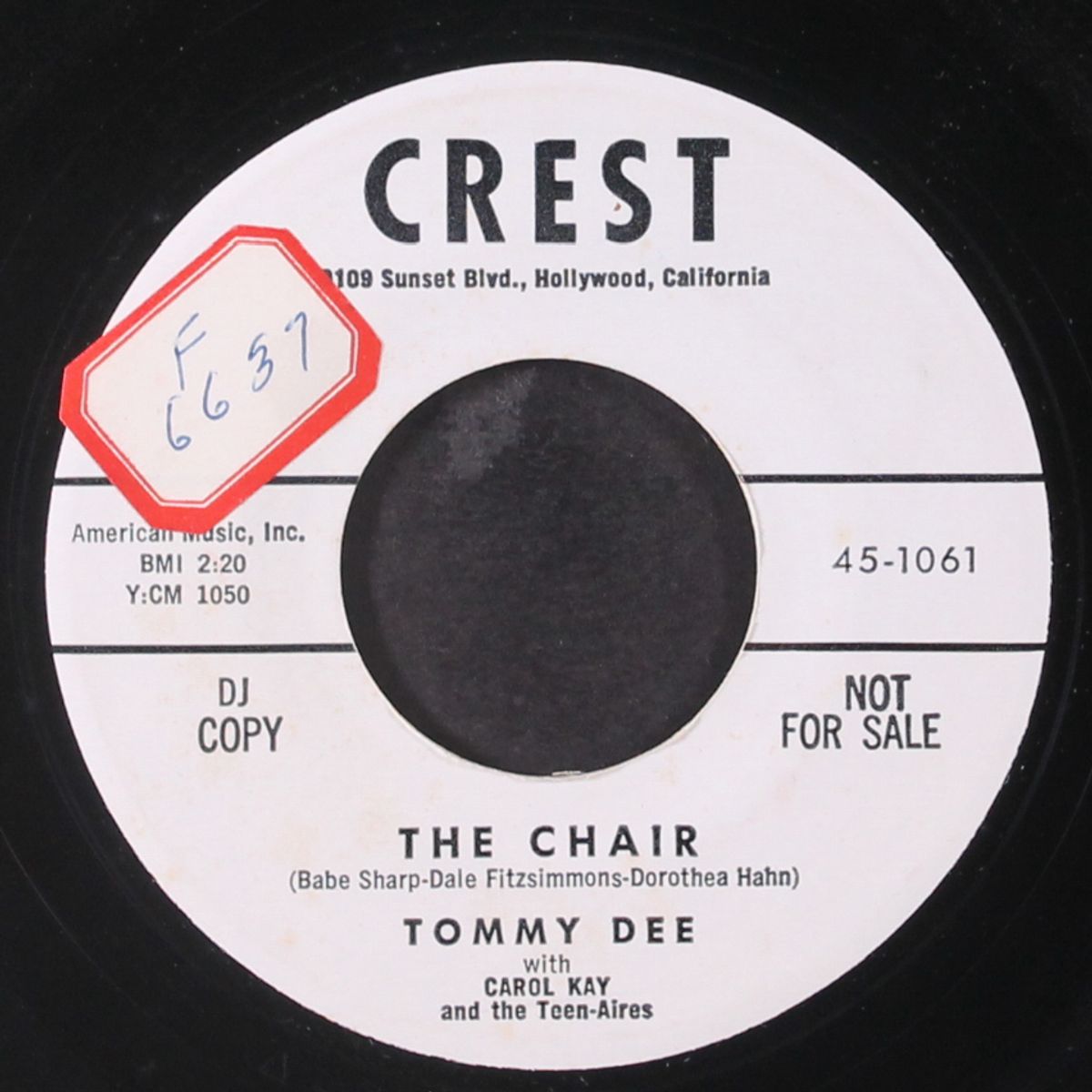 the chair / hello, lonesome by TOMMY DEE