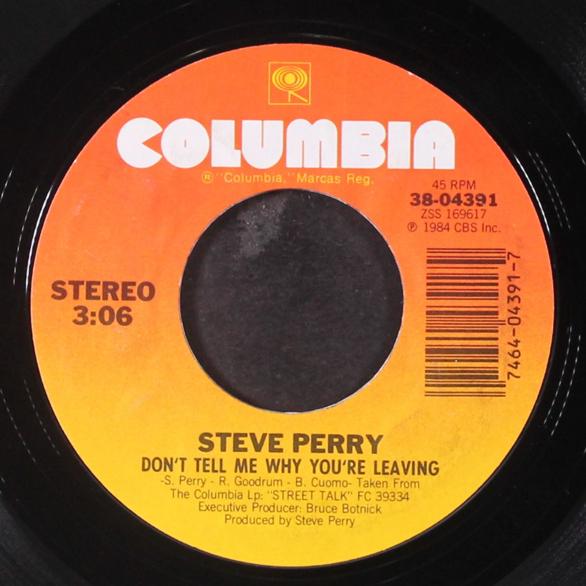 oh sherrie / don't tell me why you're leaving by STEVE PERRY