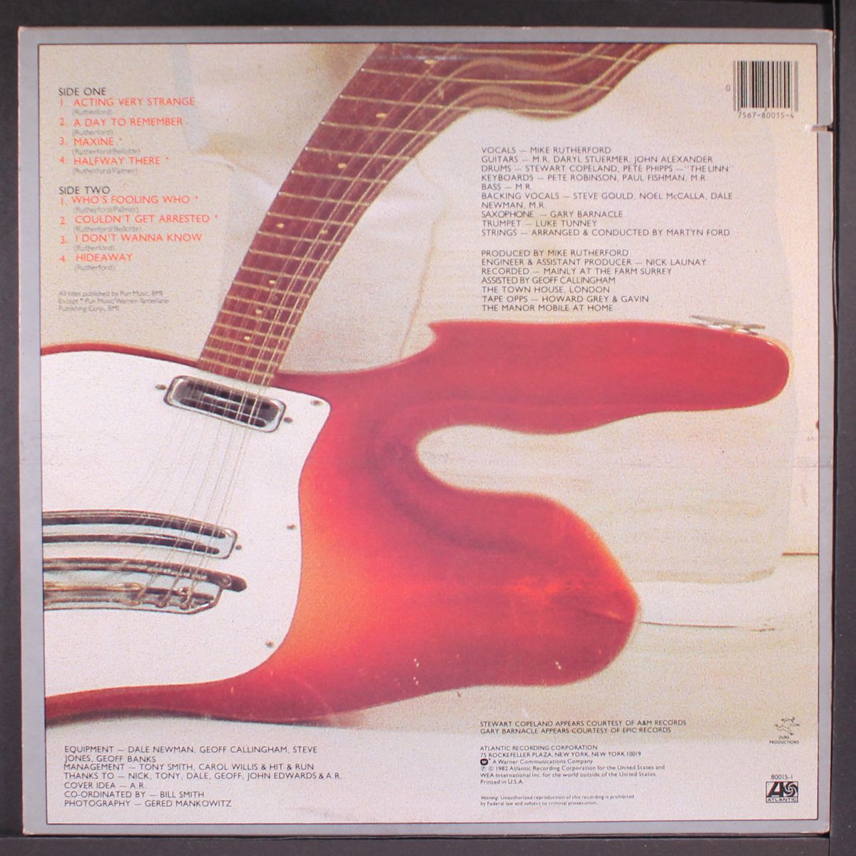 acting very strange by MIKE RUTHERFORD