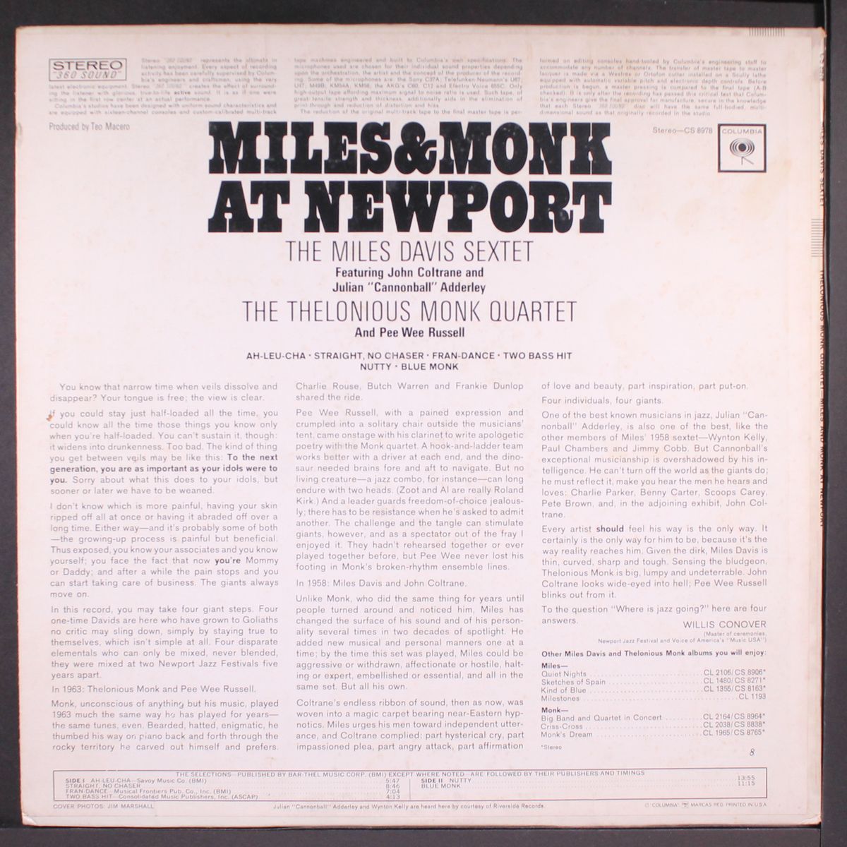 miles & monk at newport by MILES DAVIS & THELONIOUS MONK