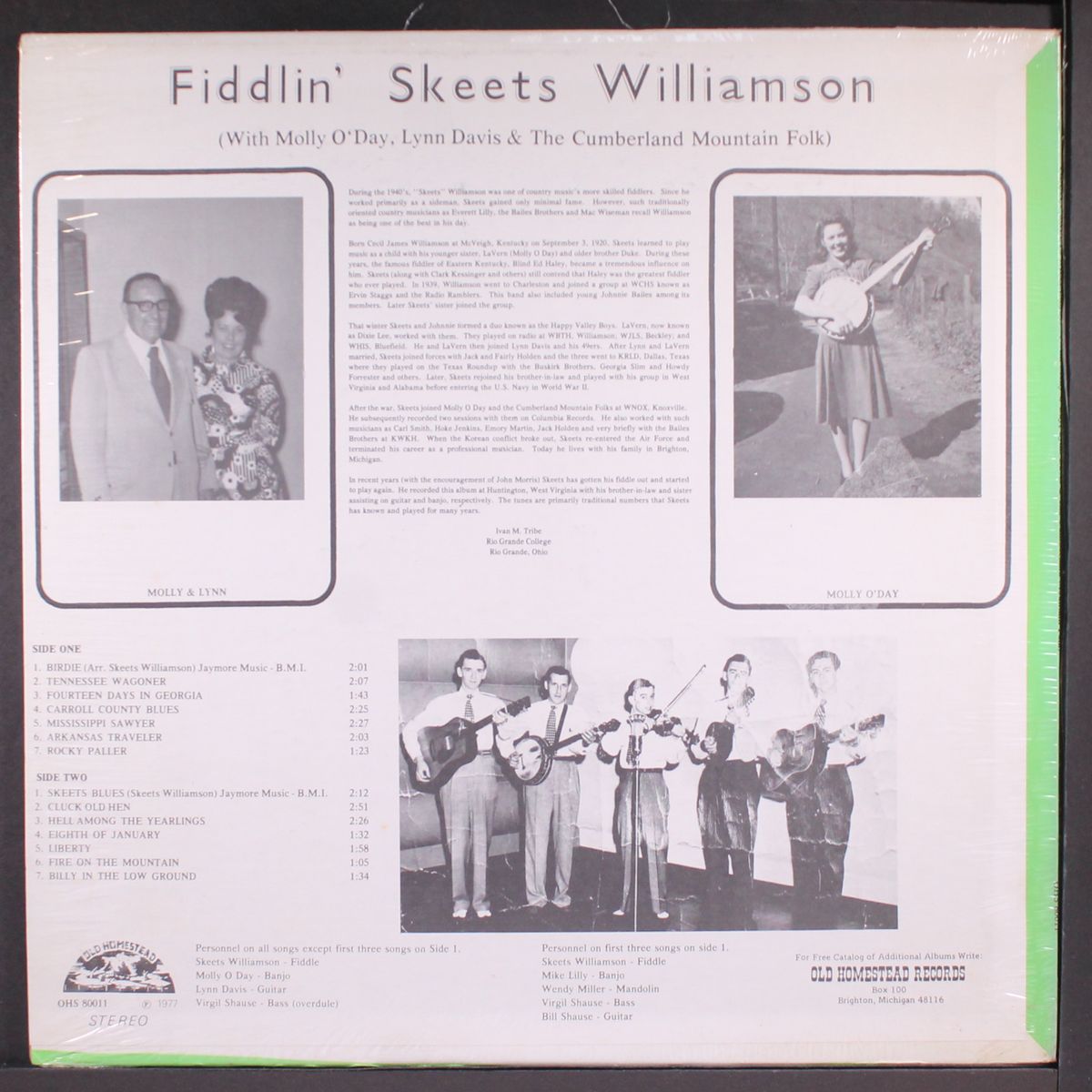 with molly o'day, lynn davis & cumberland folk by FIDDLIN' SKEETS WILLIAMSON