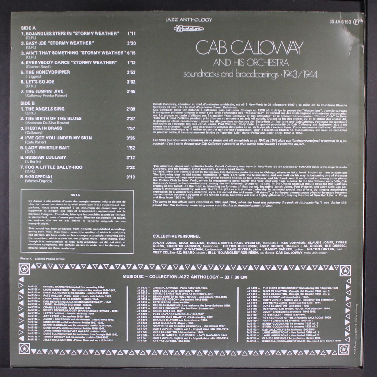 soundtracks and broadcastings 1943/1944 by CAB CALLOWAY