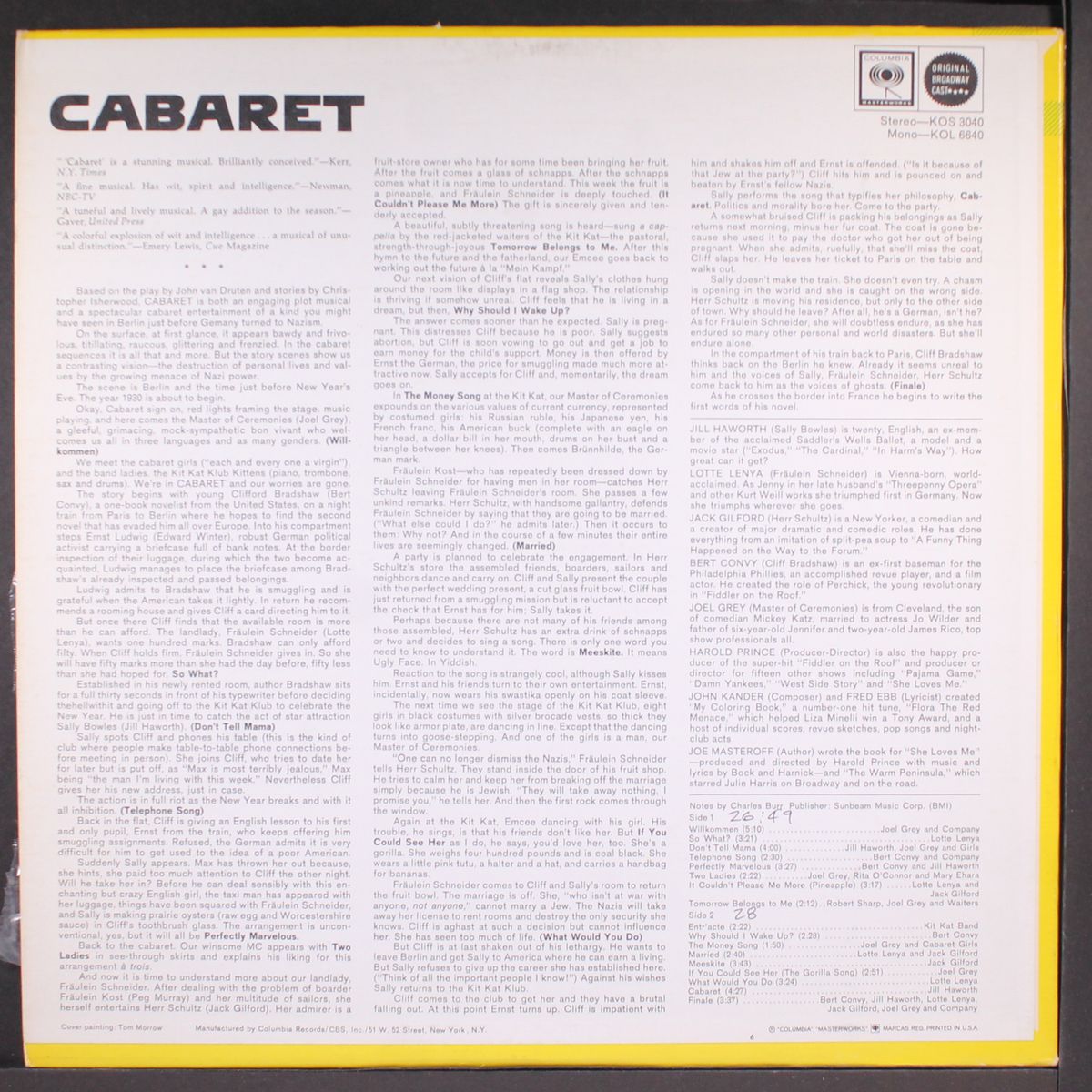 cabaret by ORIGINAL CAST